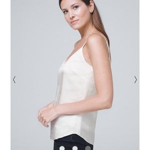 White House Black Market Ecru Satin Camisole- NWT